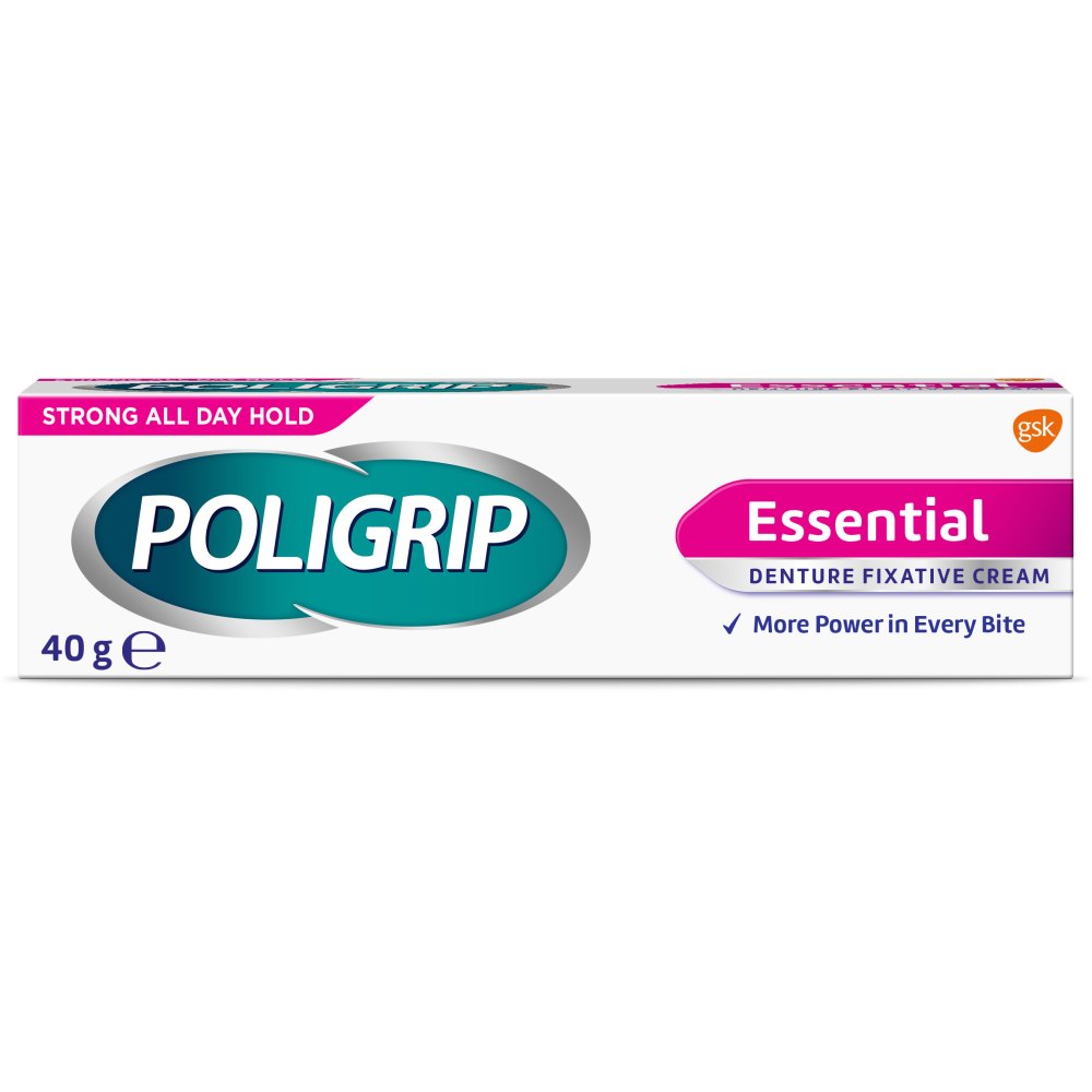 Poli-Grip Essential Denture Fixative Cream 40g | High Quality Tissue Product Online - Product Image Poli-Grip Essential Denture Fixative Cream 40g | High Quality Tissue Product Online - Product Image